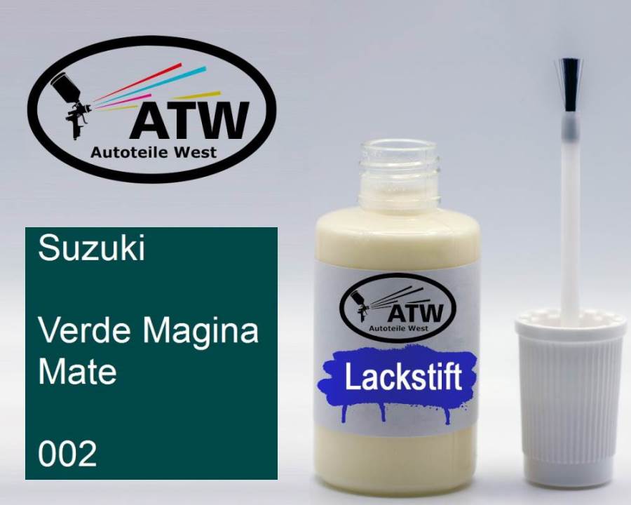 Suzuki, Verde Magina Mate, 002: 20ml Lackstift, von ATW Autoteile West.